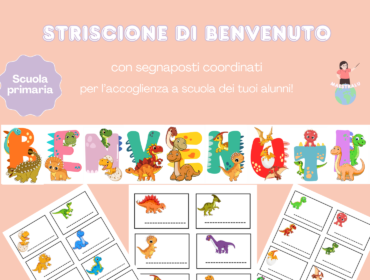 accoglienza classe terza striscione dinosauri